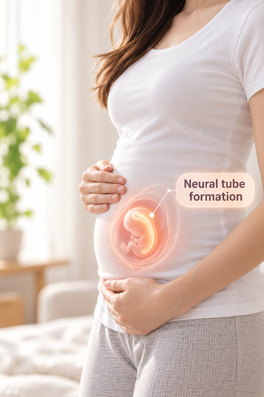 Neural tube formation during pregnancy